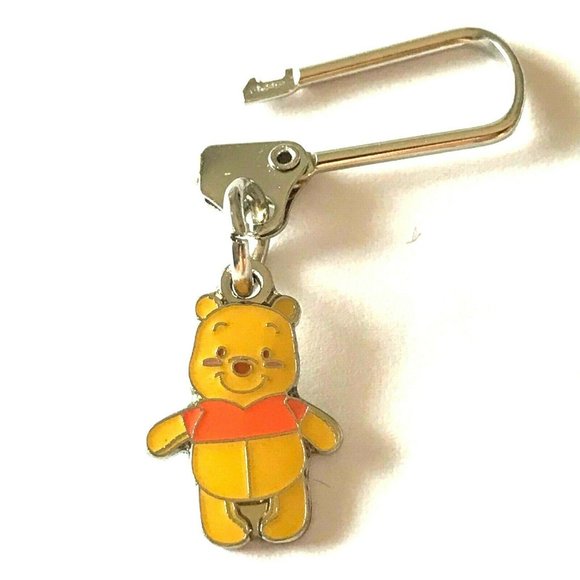 Vintage Disney Winnie The Pooh Bear Zipper Pull Purse Charm Vintage Disneyana - Picture 3 of 7